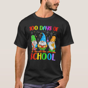 Camiseta Gnomo 100 Dias De Professora De Gnomias Gotas Esco