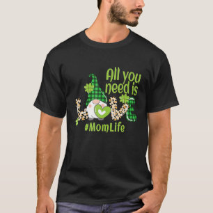 Camiseta Gnomo AMA Mãe Vida Mãe Mãe Mãe Bonita Rua Irlandes