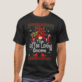 Camiseta Gnomo Amante de Café Xadrez de Búfalo Família Comb