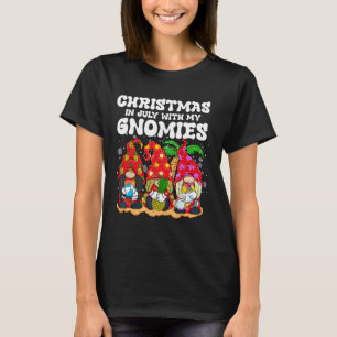 Camiseta Gnomo Amante de Férias de Verão Natal Divertido em