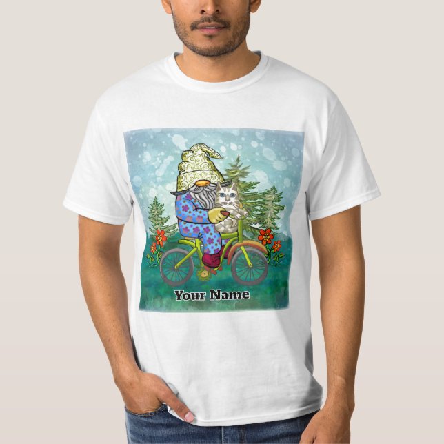 Camiseta Gnomo Andando de Bicicleta (Frente)