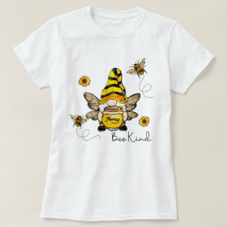 Camiseta Gnomo Bee Kind Sunflower Ladie