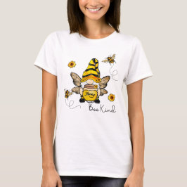 Camiseta Gnomo Bee Kind Sunflower Ladie