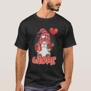 Camiseta Gnomo Bonito Adora Namorados buquê Flor Coração