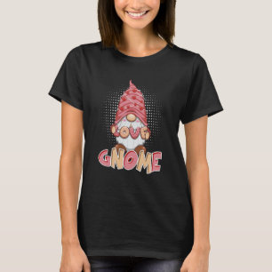 Camiseta Gnomo Bonito Adora Namorados buquê Flor Coração