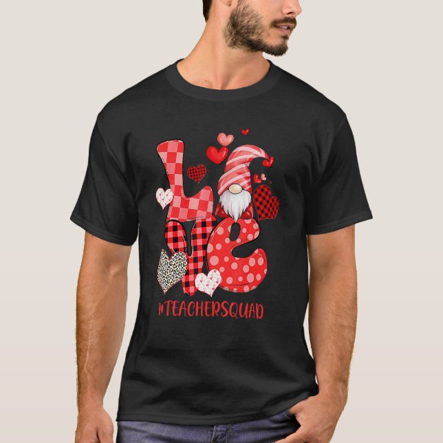 Camiseta Gnomo Bonito Adorava Xadrez-Leopardo Esquadrão de  (Frente)