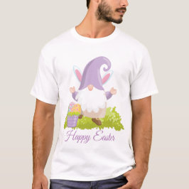 Camiseta Gnomo bonito da páscoa e feriado dos ovos