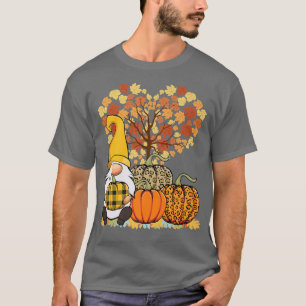 Camiseta Gnomo Bonito Pumpkins outono Queda Ventiladores Am