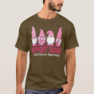 Camiseta Gnomo Bonito Suporta Consciência do Cancer de Mama