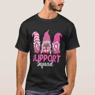 Camiseta Gnomo Bonito Suporta Consciência do Cancer de Mama