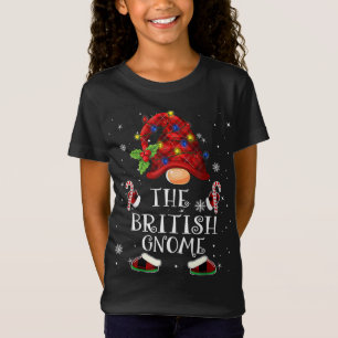 Camiseta Gnomo Búfalo Xadrez de Natal Clara
