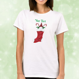 Camiseta Gnomo Cachorro Vermelho de Natal Borrão