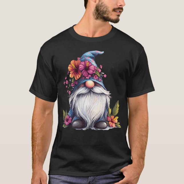 Camiseta Gnomo Caprichoso Com Chapéu Floral (Frente)