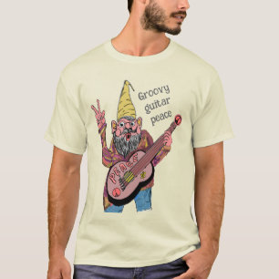 Camiseta Gnomo Caprichoso com Guitarra da Paz, Vibração Gro
