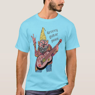 Camiseta Gnomo Caprichoso com Guitarra da Paz, Vibração Gro