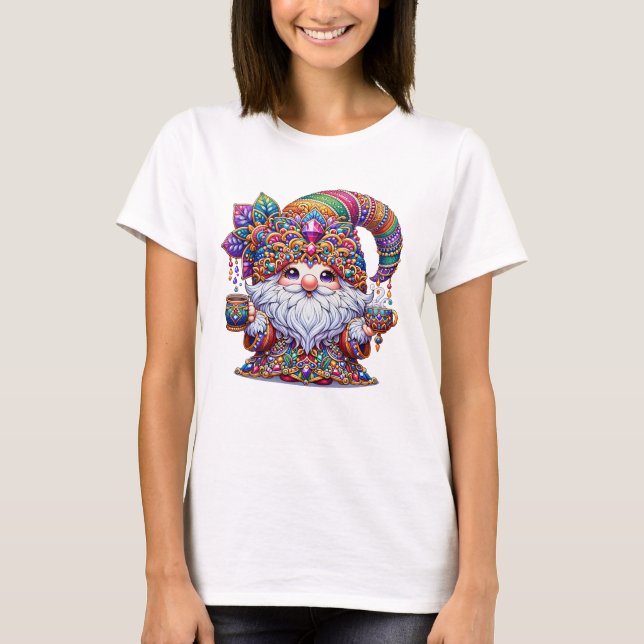 Camiseta Gnomo Colorido Bonito (Frente)