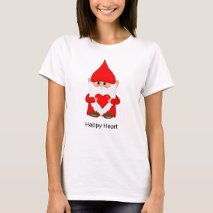 Camiseta Gnomo com Coração Feliz