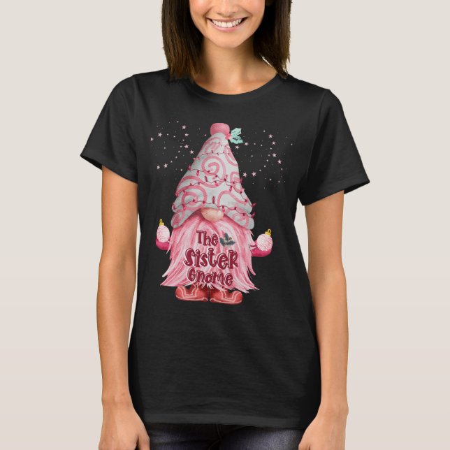 Camiseta Gnomo Correspondente Pjs De Natal Para A Irmã Fami (Frente)
