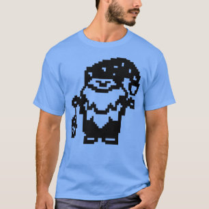 Camiseta Gnomo da arte dos píxeis de Natal