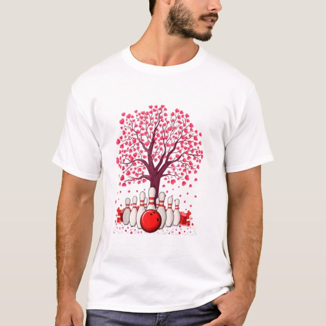 Camiseta Gnomo da Boliche Vermelha xadrez (Frente)