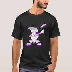 Camiseta Gnomo Dançante Assexual Bandeira Assexual Touca As