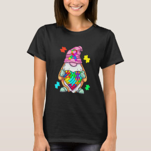 Camiseta Gnomo de Conscientização do Autismo Abraçando Cora