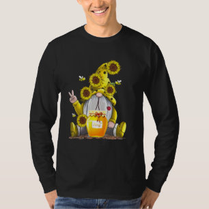 Camiseta Gnomo de girassol com abelha amarela