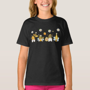 Camiseta Gnomo De Girassol Com Abelha Engraçada Hippie Gnom