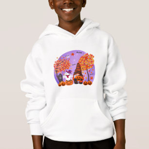 Camiseta Gnomo de Halloween e Hoodie do Garoto Fantasma