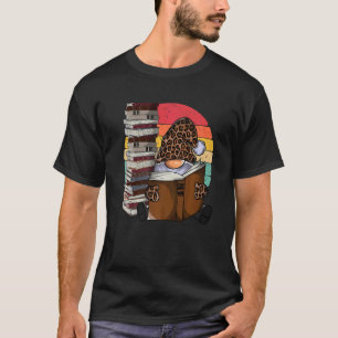 Camiseta Gnomo de Jardim Leopardo Lendo Livros Pôr do Sol G