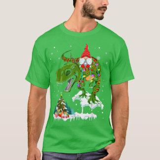 Camiseta Gnomo de Natal Cavalgando TRe Rena Amante de Luz d