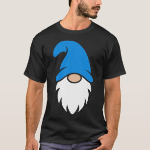 Camiseta Gnomo de Natal com Chapéu Azul Fofo