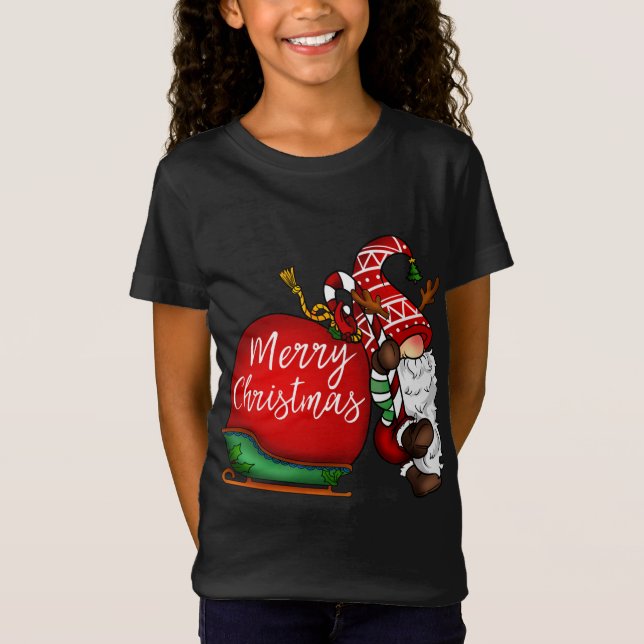 Camiseta Gnomo de Natal Gnomo Garden Gnomo (Frente)