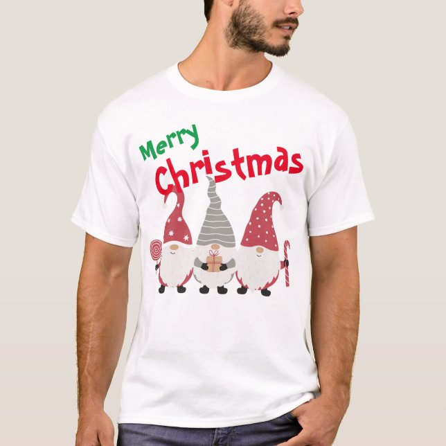 Camiseta Gnomo de Natal Personalizada (Frente)