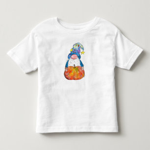 Camiseta Gnomo de outono caprichoso e fofo com abóbora