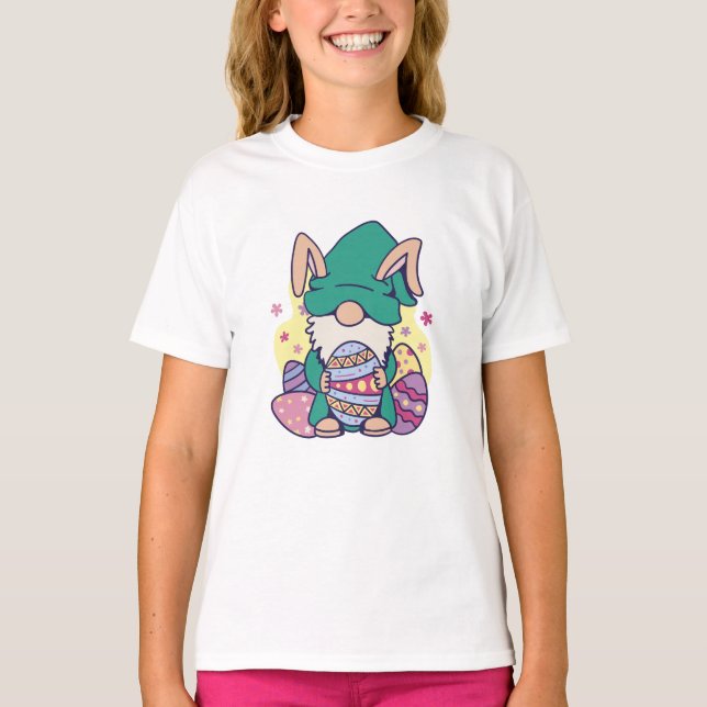 Camiseta Gnomo de Páscoa Adorável (Frente)