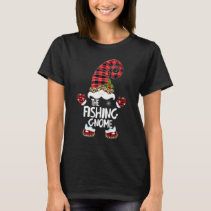 Camiseta Gnomo de Pesca Xadrez de Búfalo Família Correspond