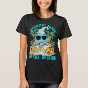 Camiseta Gnomo De Verão Engraçado Sob Palmeiras E S