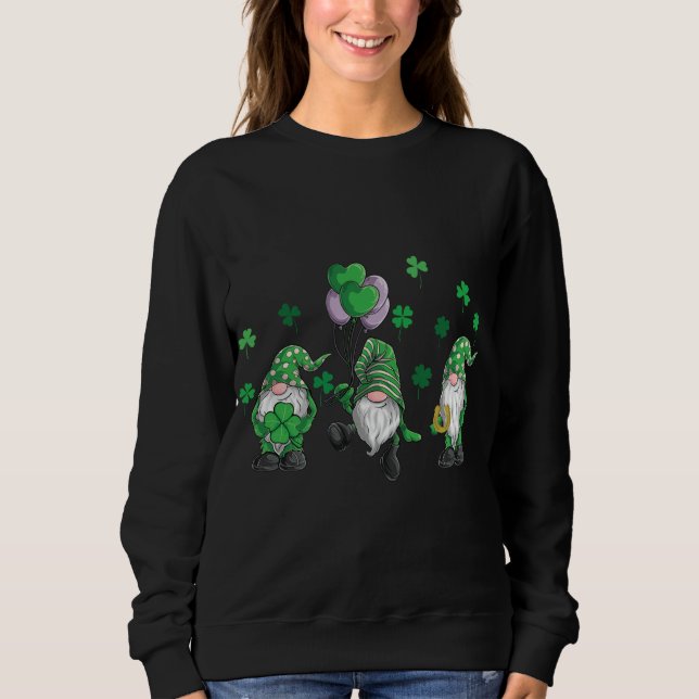 Camiseta Gnomo Dia de São Patrício Shamrock Irish Gnomo (Frente)