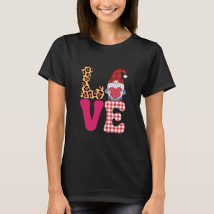 Camiseta Gnomo do Amor Dia dos Namorados Plaid Vermelho de 