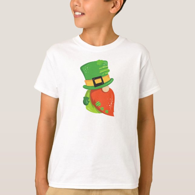 Camiseta Gnomo do Dia de São Patrick, Leprechaun Hat, Clove (Frente)