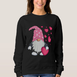 Camiseta Gnomo do Dia dos Namorados Amor Segurando Coração 
