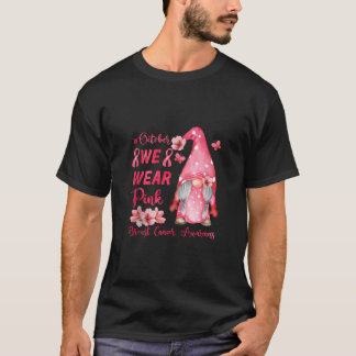 Camiseta Gnomo do Laço Rosa de Apoio à Conscientização do C