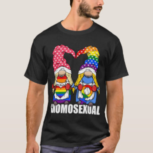 Camiseta Gnomo do Orgulho LGBTQ Gnomo Gnomo Gnomo para Lésb