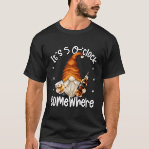 Camiseta Gnomo do Pai Whkey Cote Seus 5 Horas De Relógio Em