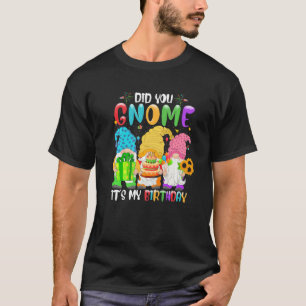 Camiseta Gnomo, é o meu aniversário Gnomos Aniversário Pai