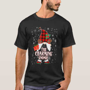Camiseta Gnomo Encantador Plaid de Búfalo Família Correspon