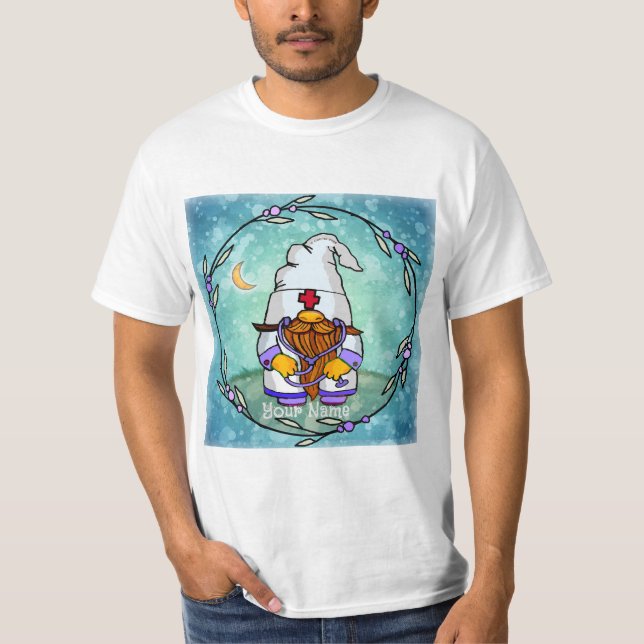 Camiseta Gnomo enfermeiro masculino  (Frente)
