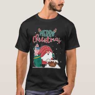 Camiseta Gnomo Favorito Dos papais noeis Que Andam Com A Mi