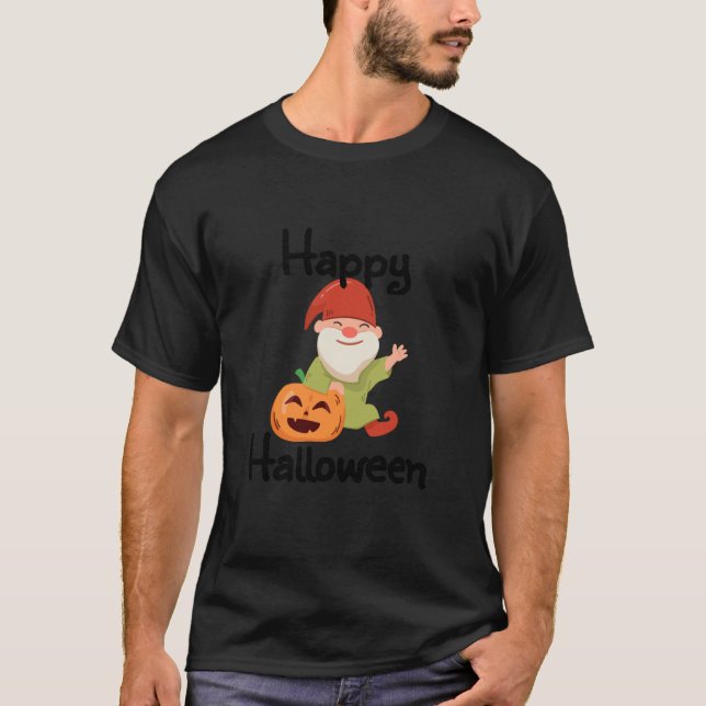 Camiseta Gnomo Feliz Dia das Bruxas  (Frente)